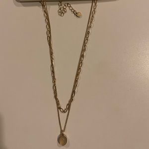 Layered gold necklace